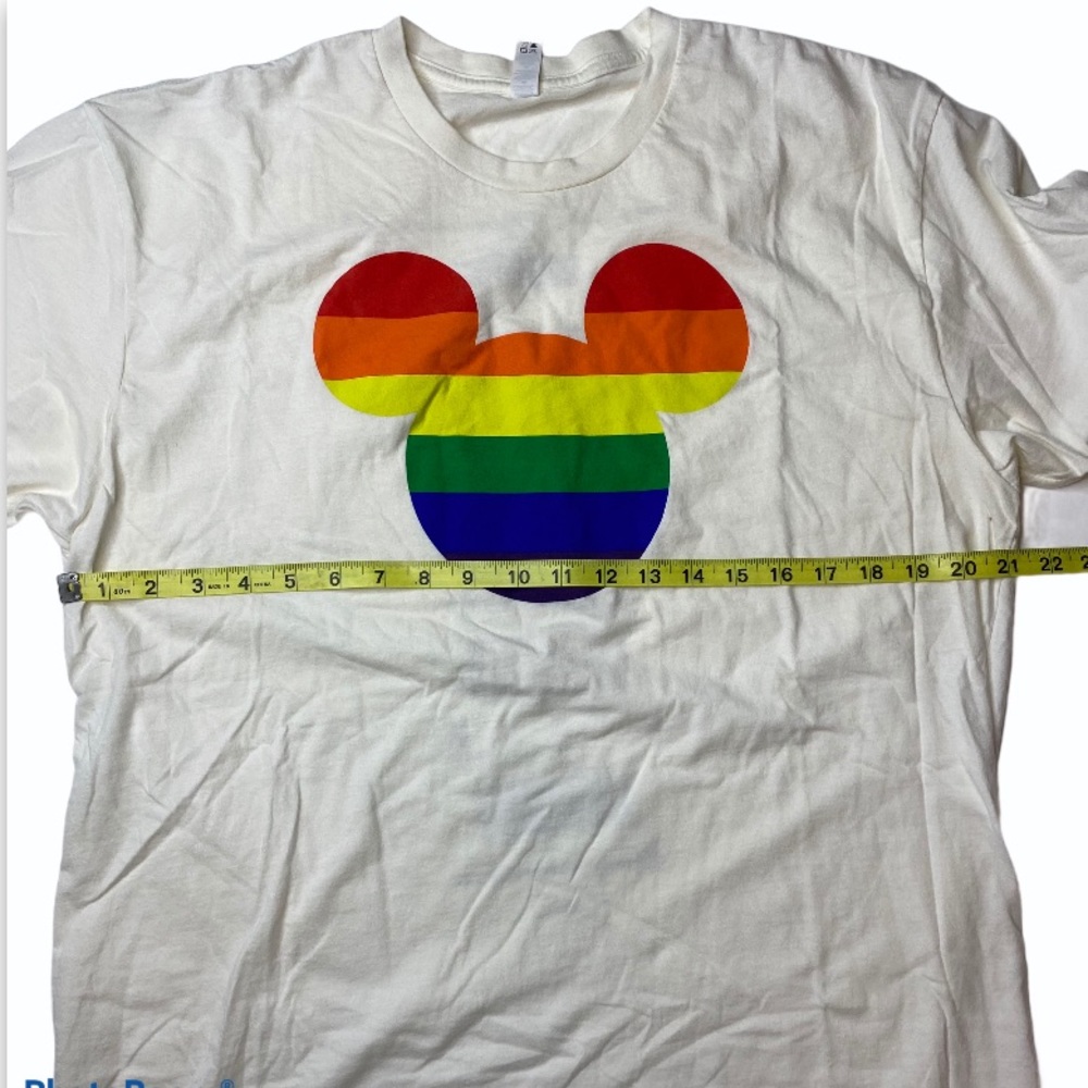 Disney Pride Mickey Rainbow T Shirt W/Sponsors XL - Picture 5 of 9